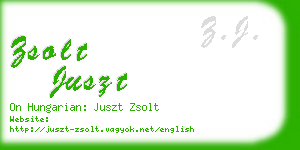 zsolt juszt business card